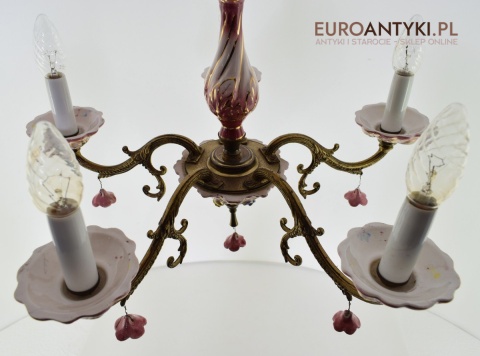 lampa wisząca z różyczkami