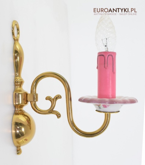 Prowansalskie kinkiety różowe lampki ścienne prowansja dekoracyjne oświetlenie