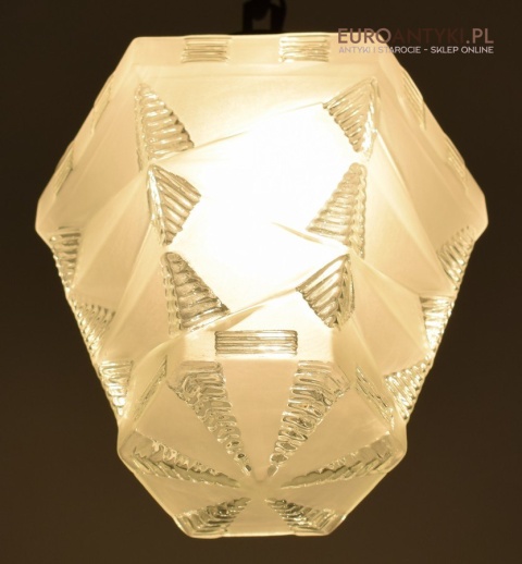 Rasowa lampa art deco lampka do ganku holu klosz art dekowski