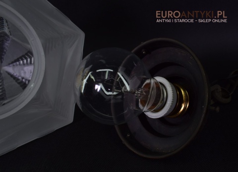 Rasowa lampa art deco lampka do ganku holu klosz art dekowski