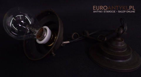 Rasowa lampa art deco lampka do ganku holu klosz art dekowski