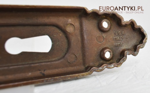 Secesyjne szyldy klamki zabytkowe do drzwi antycznych pałacowe ozdoby dworskie