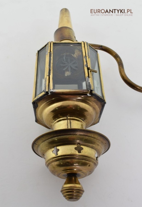 Zabytkowa lampa powozowa latarnia na nafte prawdziwy antyk