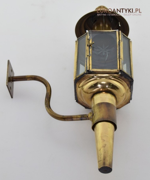 Zabytkowa lampa powozowa latarnia na nafte prawdziwy antyk