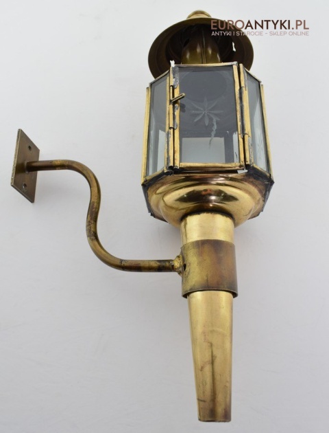 Zabytkowa lampa powozowa latarnia na nafte prawdziwy antyk