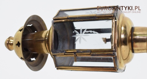 Zabytkowa lampa powozowa latarnia na nafte prawdziwy antyk