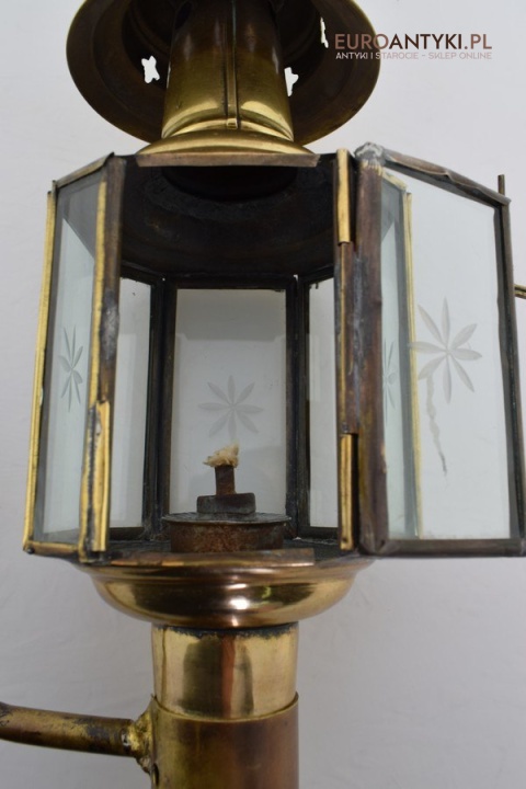 Zabytkowa lampa powozowa latarnia na nafte prawdziwy antyk