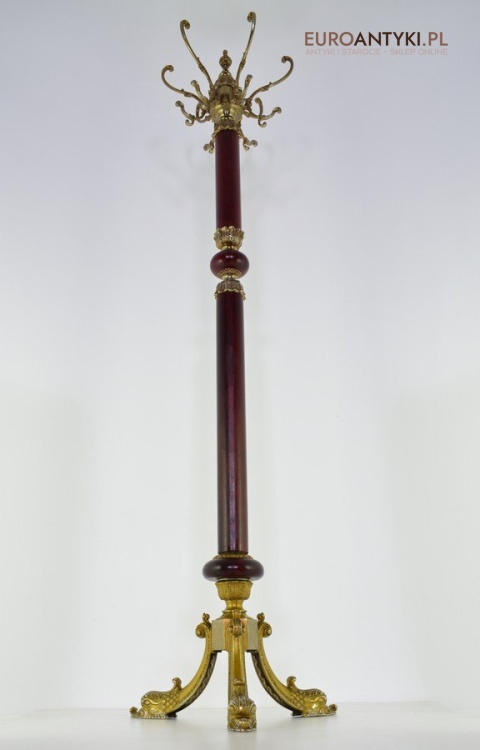 Zabytkowy wieszak stojący do gabinetu wieszaki do kancelarii adwokackiej antyk