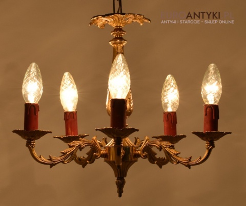 Mały mosiężny żyrandol do holu ganku lampa z mosiądzu na sufit