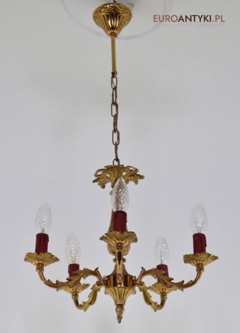 Mały mosiężny żyrandol do holu ganku lampa z mosiądzu na sufit