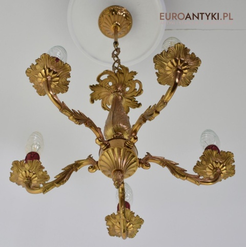 Mały mosiężny żyrandol do holu ganku lampa z mosiądzu na sufit