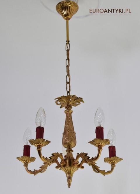 Mały mosiężny żyrandol do holu ganku lampa z mosiądzu na sufit