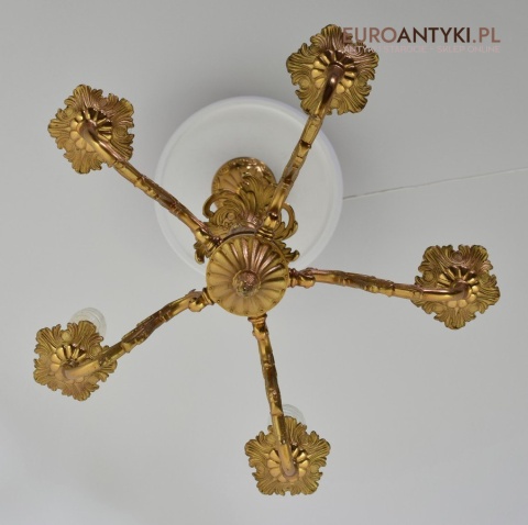 Mały mosiężny żyrandol do holu ganku lampa z mosiądzu na sufit