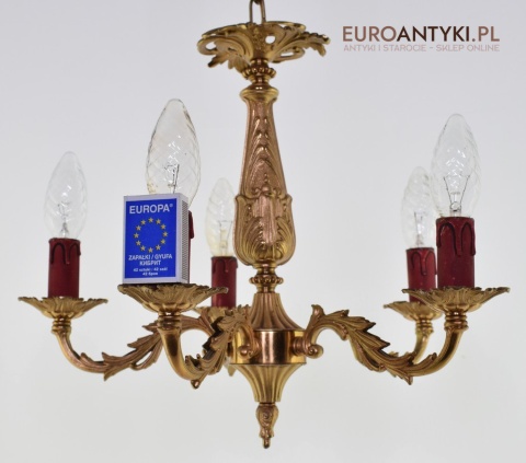 Mały mosiężny żyrandol do holu ganku lampa z mosiądzu na sufit