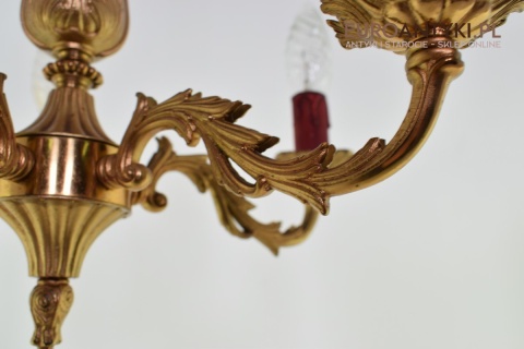 Mały mosiężny żyrandol do holu ganku lampa z mosiądzu na sufit