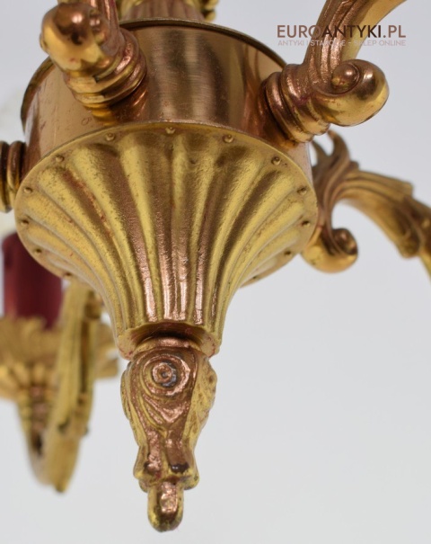 Mały mosiężny żyrandol do holu ganku lampa z mosiądzu na sufit