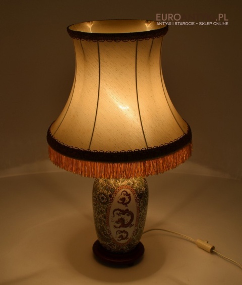 Secesyjna lampka na stolik lampa stołowa babcina antyki do domu