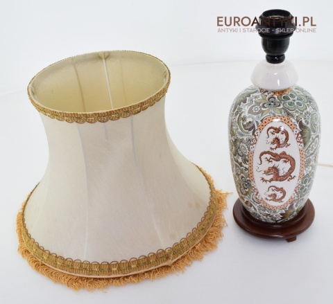 Secesyjna lampka na stolik lampa stołowa babcina antyki do domu