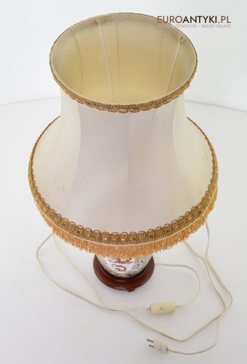 Secesyjna lampka na stolik lampa stołowa babcina antyki do domu