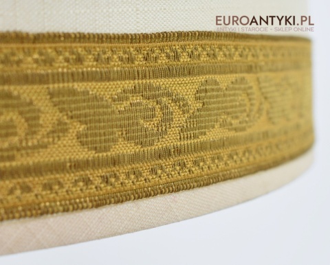 Srebrna lampa stołowa lampka muzealna z abażurem antyk do salonu