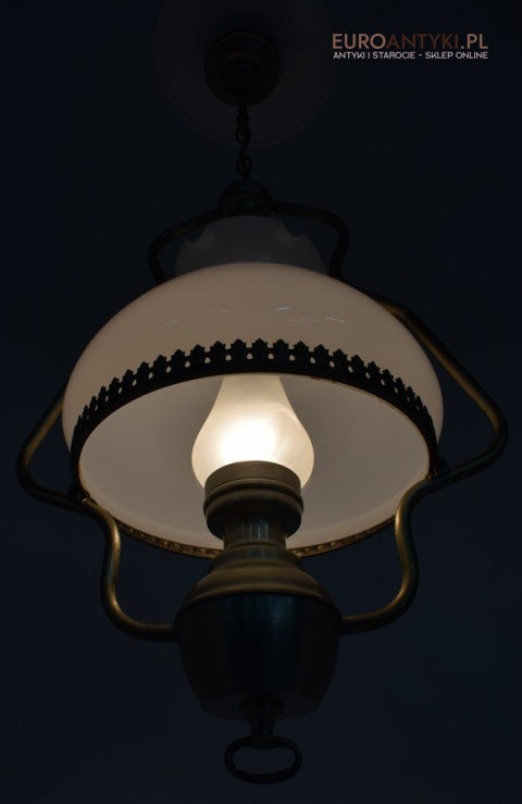 Art deco srebrna lampa wisząca starodawna antyki użytkowe