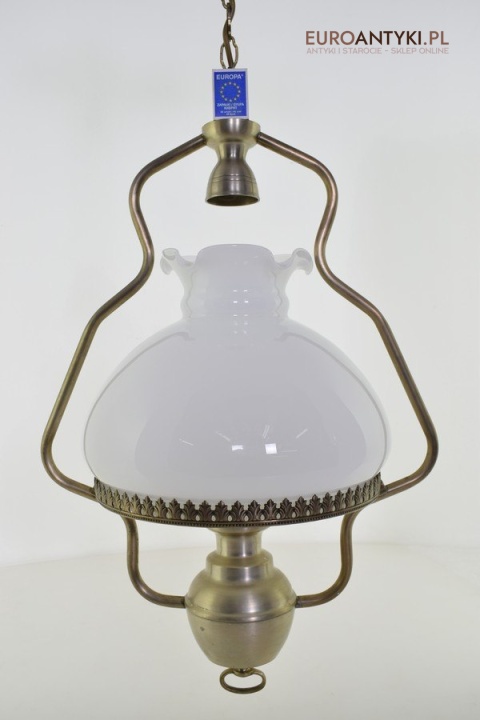 Art deco srebrna lampa wisząca starodawna antyki użytkowe