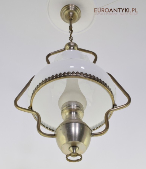 Art deco srebrna lampa wisząca starodawna antyki użytkowe