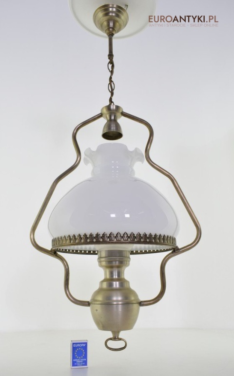 Art deco srebrna lampa wisząca starodawna antyki użytkowe