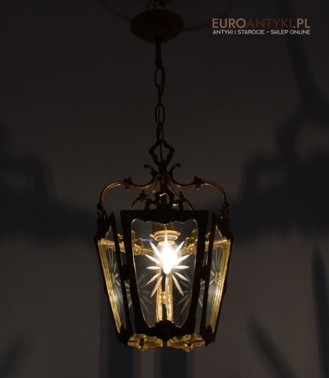 Ekskluzywna lampa wisząca dla konesera antyków lampka do ganku wiatrołapu