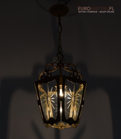 Ekskluzywna lampa wisząca dla konesera antyków lampka do ganku wiatrołapu