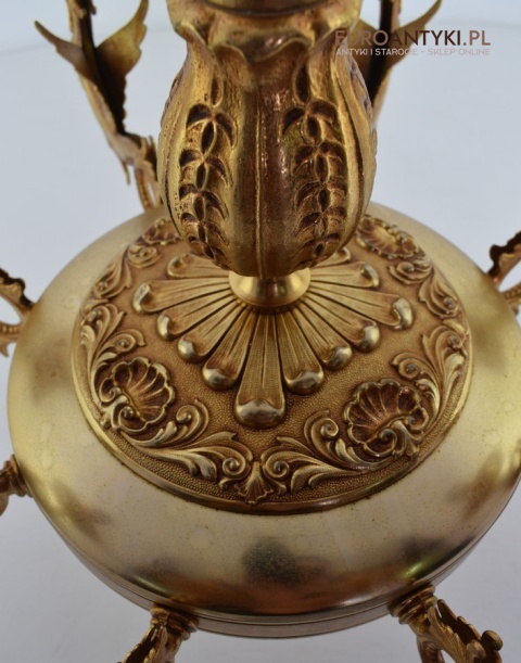 Imponujący żyrandol salonowy ze smokami lampa do dworku pałacyku antyki
