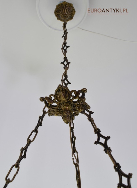 Rewelacyjna lampa sufitowa do dworu pałacyku dworskie oświetlenie antyczne