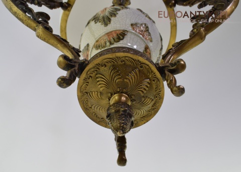 Rewelacyjna lampa sufitowa do dworu pałacyku dworskie oświetlenie antyczne