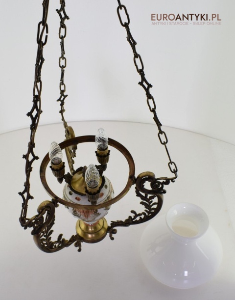 Rewelacyjna lampa sufitowa do dworu pałacyku dworskie oświetlenie antyczne