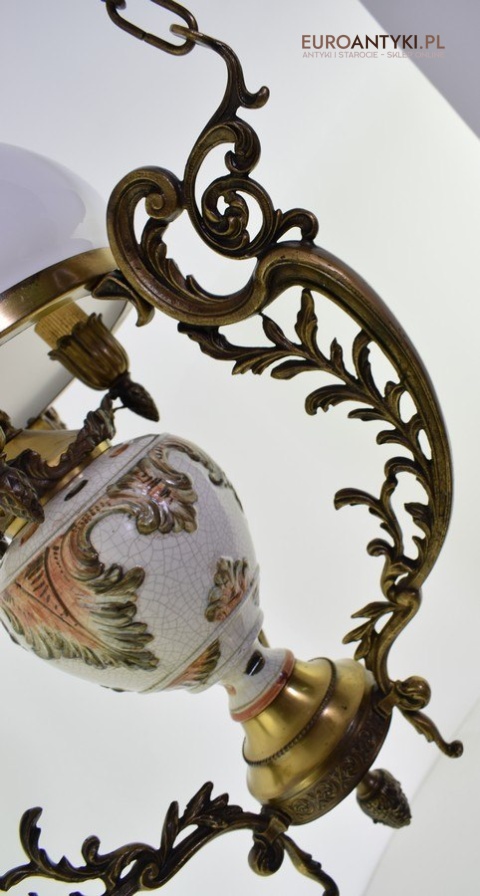 Rewelacyjna lampa sufitowa do dworu pałacyku dworskie oświetlenie antyczne