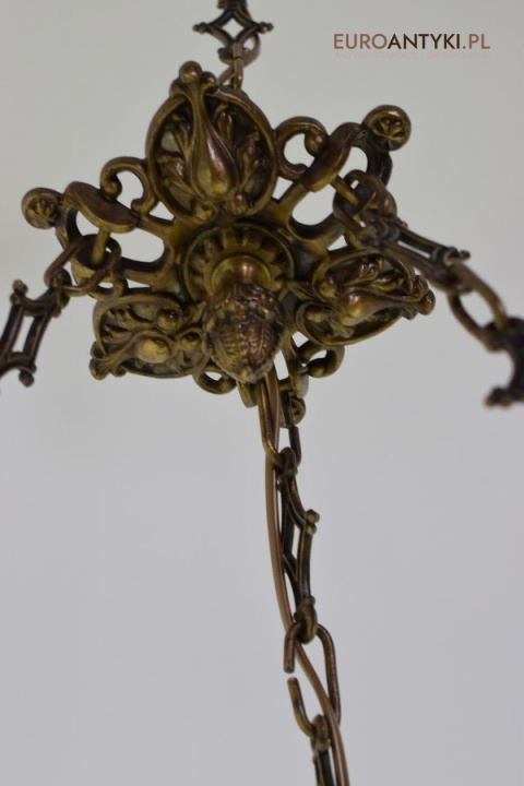 Rewelacyjna lampa sufitowa do dworu pałacyku dworskie oświetlenie antyczne