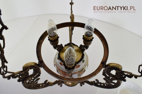 Rewelacyjna lampa sufitowa do dworu pałacyku dworskie oświetlenie antyczne