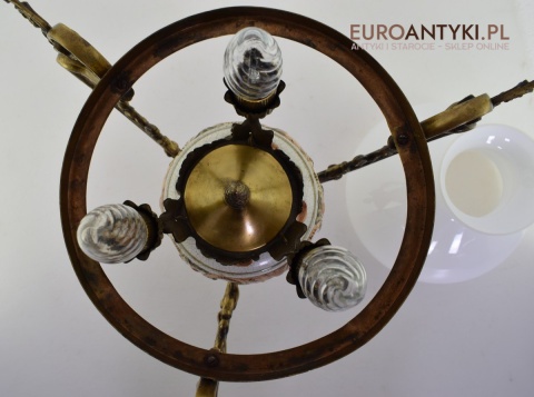 Rewelacyjna lampa sufitowa do dworu pałacyku dworskie oświetlenie antyczne