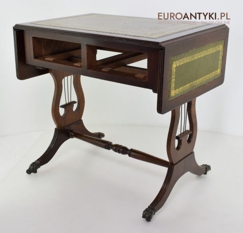 Rozkładany stoliczek Empire mały stolik empir antyk do salonu ganu