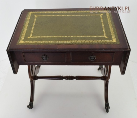 Rozkładany stoliczek Empire mały stolik empir antyk do salonu ganu