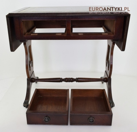 Rozkładany stoliczek Empire mały stolik empir antyk do salonu ganu