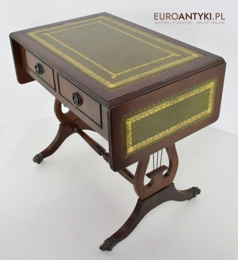 Rozkładany stoliczek Empire mały stolik empir antyk do salonu ganu
