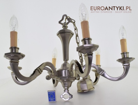 Srebrny żyrandol w angielskim stylu lampa wisząca na korytarz do ganku holu antyki