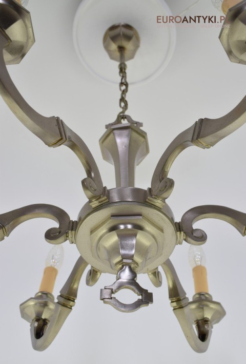 Srebrny żyrandol w angielskim stylu lampa wisząca na korytarz do ganku holu antyki