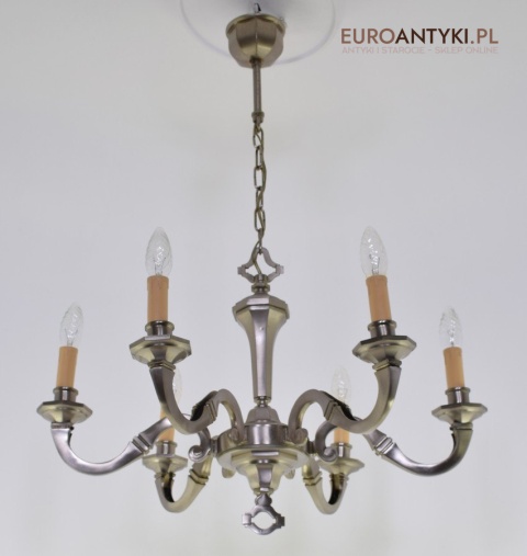 Srebrny żyrandol w angielskim stylu lampa wisząca na korytarz do ganku holu antyki