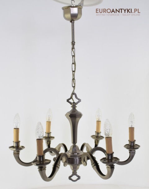 Srebrny żyrandol w angielskim stylu lampa wisząca na korytarz do ganku holu antyki