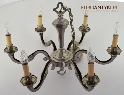 Srebrny żyrandol w angielskim stylu lampa wisząca na korytarz do ganku holu antyki