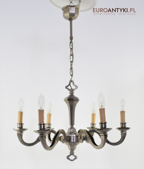 Srebrny żyrandol w angielskim stylu lampa wisząca na korytarz do ganku holu antyki