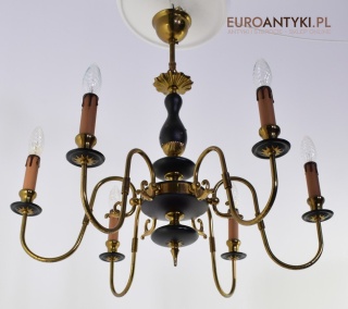 Żyrandol Empire salonowa lampa wisząca empir do dwroku pałacyku zabytek