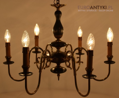 Żyrandol Empire salonowa lampa wisząca empir do dwroku pałacyku zabytek